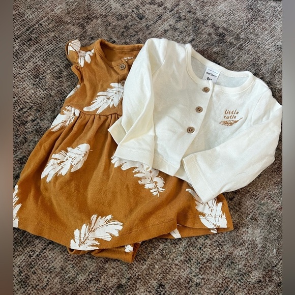 Carter’s Baby Dress and Cardigan Set 6 Month - Picture 1 of 1